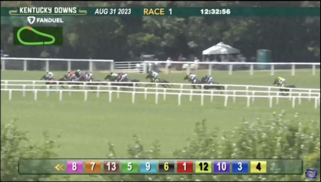 Screenshot of race replay video (8/31/23)